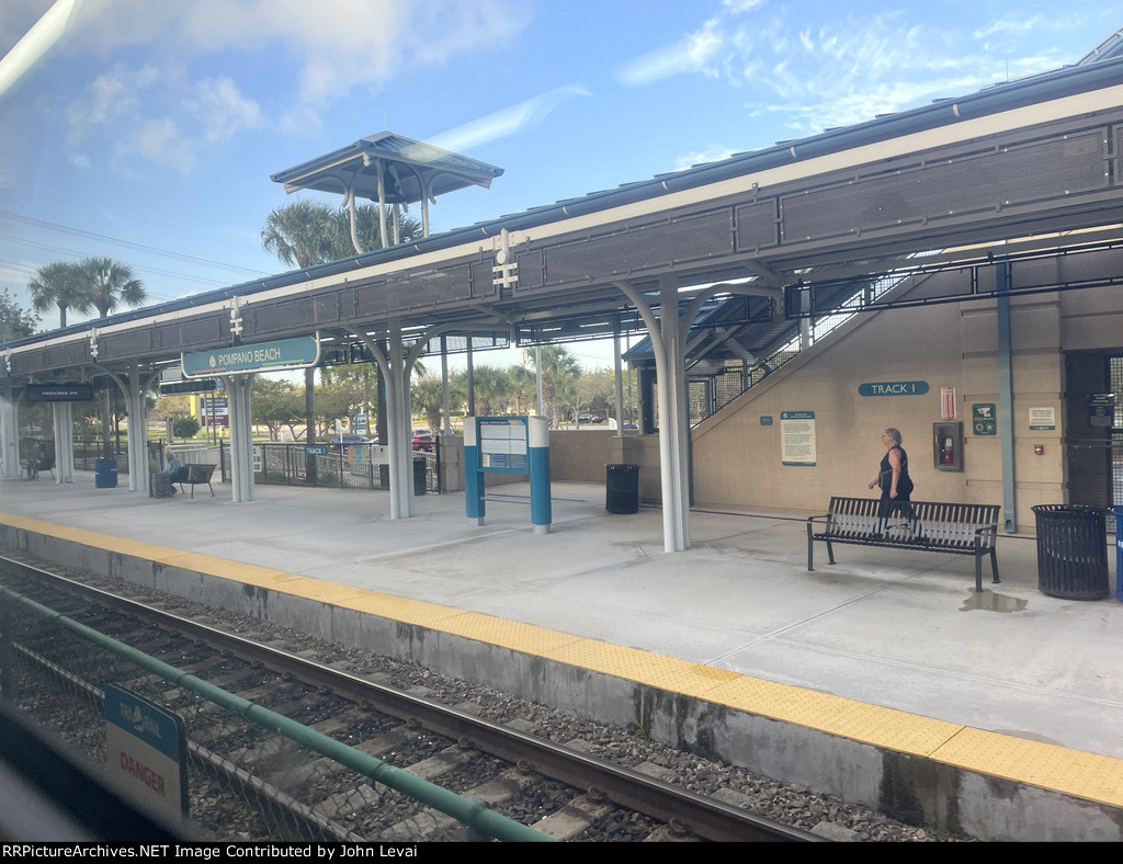 Pompano Station-viewed from the window of the train